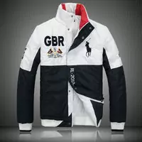 ralph lauren doudoune manteau hommes big pony populaire 2013 racing gbr noir blanc